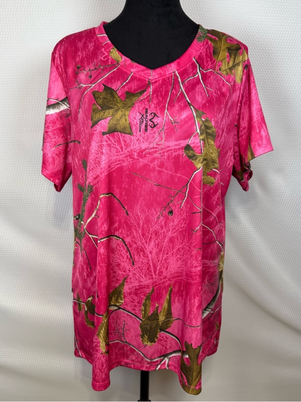 Realtree Pink Camo Performance Tee Shirt Women’s Plus Size 1X 16W Outdoors